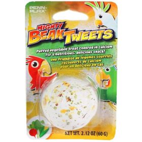 Penn Plax Mighty Beak Tweets Puffed Vegetable Bird Treat