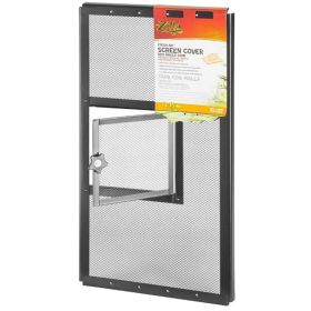 Zilla Fresh Air Screen Cover with Hinged Door 20 x 10 Inch