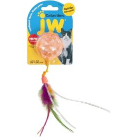 JW Pet Cataction Catnip Infused Lattice Ball Cat Toy With Tail