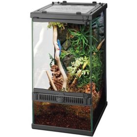 Zilla Front Opening Terrarium with Realistic Rock Foam Background 8"L x 10"W x 15"H