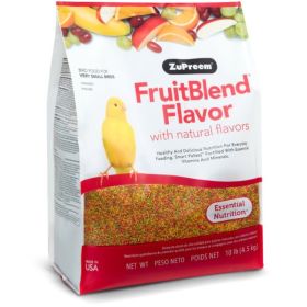 ZuPreem FriutBlend withNatural Fruit Flavors Pellet Bird Food for Very Small Birds (Canary and Finch)