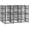 Outdoor Dog Kennel Steel 59.5 ft²