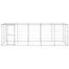 Outdoor Dog Kennel Galvanized Steel with Roof 130.2 ft²