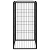 Dog Playpen 4 Panels Black 19.7"x39.4" Powder-coated Steel