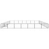 Dog Kennel Black 753.5 ft² Steel