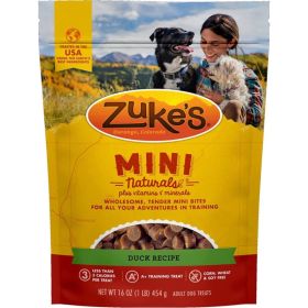 Zuke's Mini Naturals Moist Dog Treats (Option: Delicious Duck Recipe  1 lb)